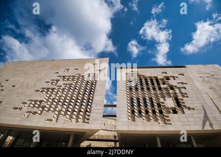 View of the exteriors of the new Parliament building in la Valletta in Malta Stock Photo