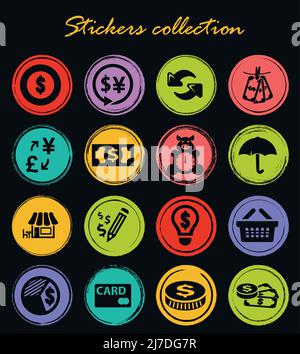 E-commers vector icons for user interface design Stock Vector