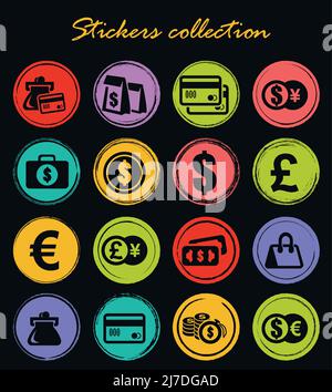 E-commers vector icons for user interface design Stock Vector