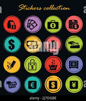 E-commers vector icons for user interface design Stock Vector