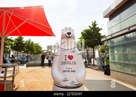Berlin bears, bear statues of different colors and coloring. Berlin, Germany - 05.17.2019 Stock Photo