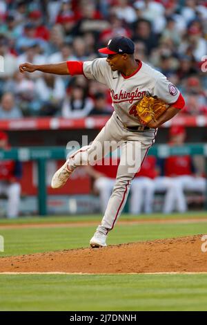 Washington Nationals center fielder Juan Soto (22) waits for the pitch  during an MLB regular season game against the Los Angeles Angels, Saturday,  May Stock Photo - Alamy