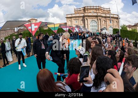 opening of the eurovision in Turin Stock Photo