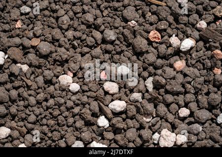 Background from the texture of granules mineral fertilizer. macro Stock Photo