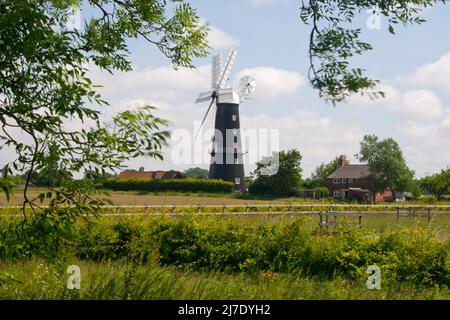 Sibsey Trader windmill, Lincolnshire, England Stock Photo