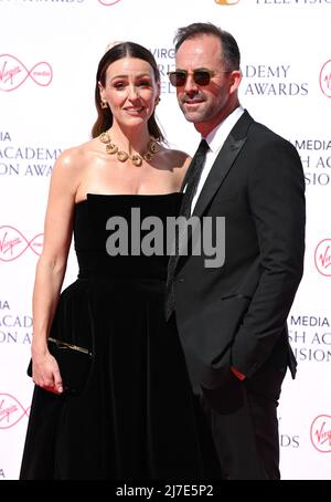 May 8th, 2022, London, UK. Suranne Jones and husband Laurence Akers attending the Virgin Media British Academy Television Awards 2022, Royal Festival Hall, London. Credit: Doug Peters/EMPICS/Alamy Live News Stock Photo