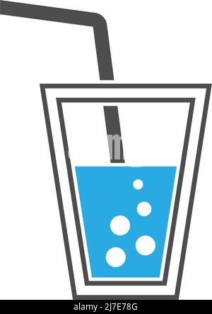 Summer drink icon logo design illustration template vector Stock Vector