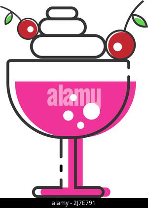 Summer drink icon logo design illustration template vector Stock Vector