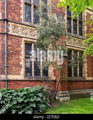 Exterior of The Oxford Union Society, Frewin Court, Oxford, designed by Benjamin Woodward in 1857 Stock Photo