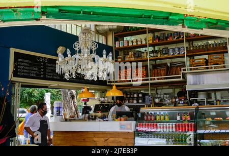 Toscano Pronto cafe, Mercado Michoacan in the wealthy Colonia Condesa neighborhood, Mexico City, Mexico Stock Photo