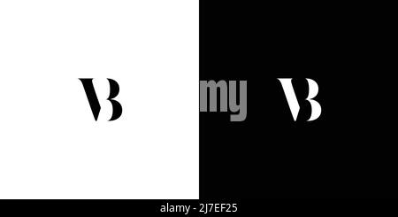 Modern and unique VB letter initial monogram logo design Stock Vector
