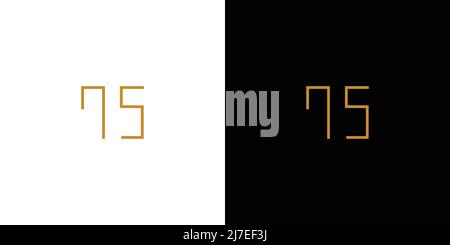 Modern and unique TS letter initials logo design Stock Vector