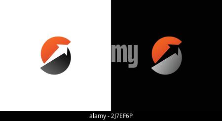 Unique and attractive letter S initial direction logo design Stock Vector