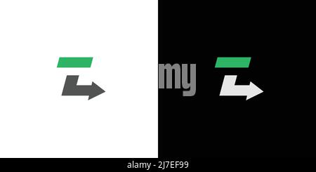 Unique and attractive letter TL initial direction logo design Stock Vector
