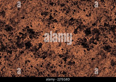 Rustic textured dark brown color old concrete wall surface for background Stock Photo