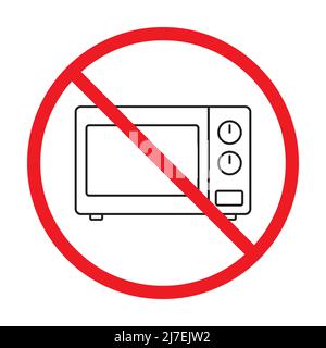 No microwave icon vector for graphic design, logo, website, social media, mobile app, UI illustration Stock Vector