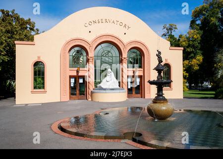 Conservatory in Fitzroy Gardens, Melbourne, Victoria, Australia, Saturday, April 16, 2022.Photo: David Rowland / One-Image.com Stock Photo