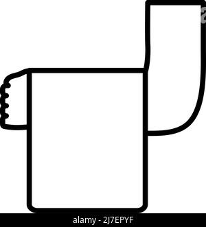 Icon Of Waiter Hand With Towel. Editable Bold Outline With Color Fill ...