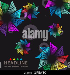 Brochure header colorful layout background template design Stock Vector