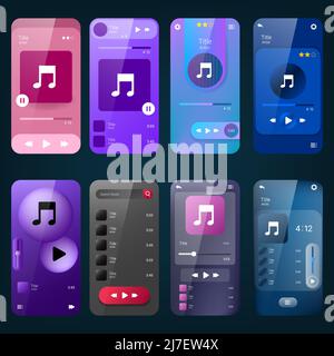 music player user interface Stock Vector