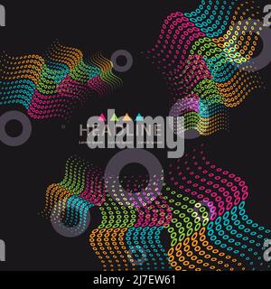 Brochure header colorful layout background template design Stock Vector