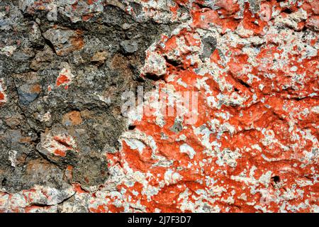 Old  bricks wall pattern. Medieval stone wall.  Background, texture Stock Photo