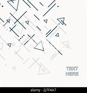 Abstract art modern design. Simple connect geometry shapes with connect dots and lines and triangles. Vector abstract background Stock Vector