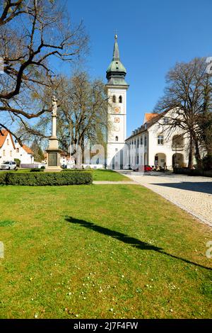 Germany Bavaria Romantic Road. Rottenbuch. Maria Geburt Church Stock Photo