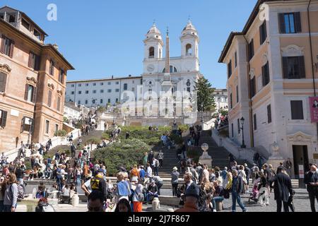 The Spanish Steps in Rome Italy Stock Photo