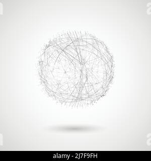 Logo for blockchain technology. Circle with connected lines for brand ...