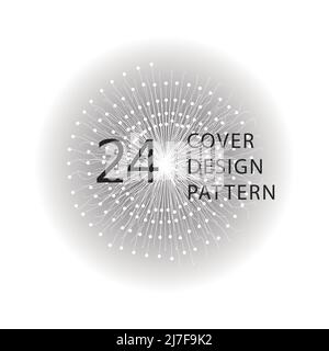 Circle with connected lines. Graphic design for structure innovation matrix. Vector Illustration Stock Vector