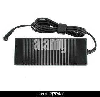 laptop power supply, laptop spare part isolated on white background Stock Photo