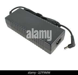 laptop power supply, laptop spare part isolated on white background Stock Photo