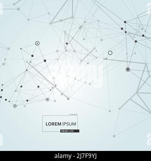 Vector connect triangle structure design. Modern background. Abstract ...