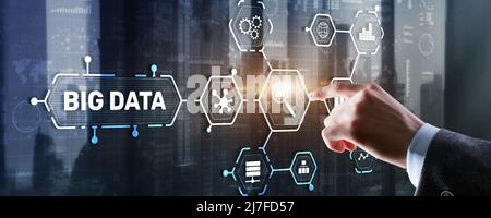 Big data and business intelligence analytics concept Stock Photo