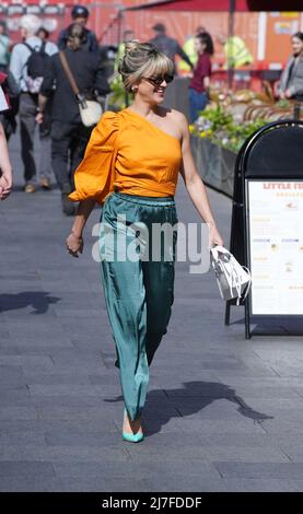 Ashley Roberts seen leaving Global Radio in London. Stock Photo