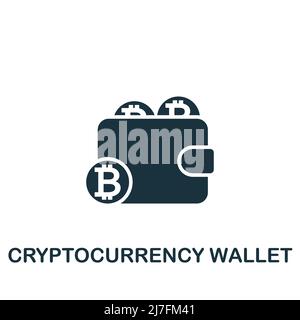 Cryptocurrency Wallet icon. Monochrome simple Cryptocurrency icon for templates, web design and infographics Stock Vector