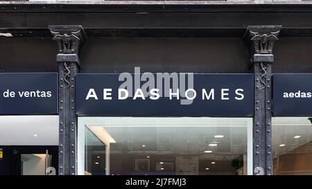 VALENCIA, SPAIN - MAY 05, 2022: AEDAS Homes is a new real estate developer in Spain Stock Photo