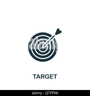 Target icon. Monochrome simple Digital Marketing icon for templates, web design and infographics Stock Vector