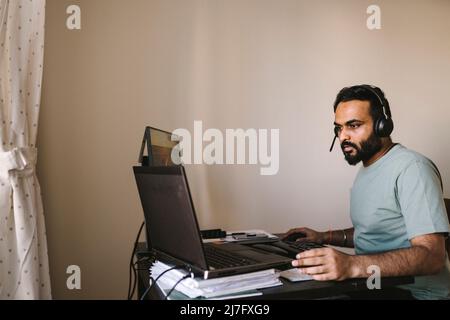 Man working from home Stock Photo