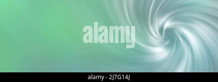 Summer green and blue spiral vortex soft blurred abstract gradient background banner, header texture. Wide screen wallpaper. Panoramic web banner with Stock Photo