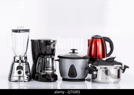 https://l450v.alamy.com/450v/2j7g8fj/kitchen-home-appliances-different-household-appliances-on-neutral-background-2j7g8fj.jpg