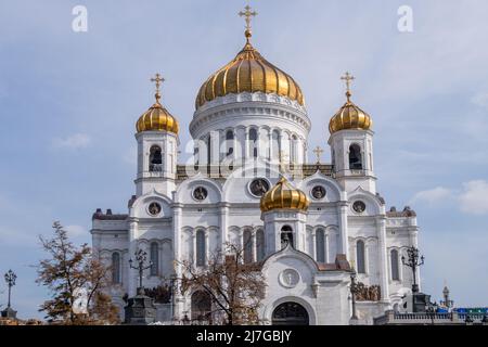 Cathedral of Christ the Savior in the city of Moscow Stock Photo