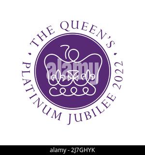 The Queen's Platinum Jubilee anniversary celebration background Stock Vector