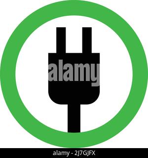 Power Plug Not Allowed Icon Vector Art Illustration Stock Vector Image ...
