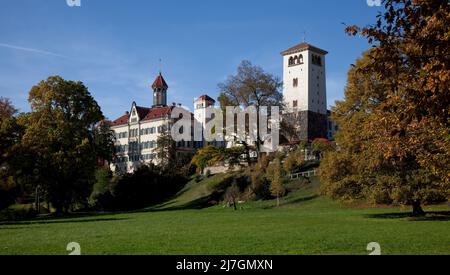 Waldenburg Sachsen Schloß 58363 Vom Park aus Richtung Südosten gesehen erbaut 1855-59 Umbau 1909-13 Stock Photo