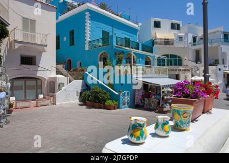 Souvenirshop in the picturesque fishing village Sant' Angelo, Ischia island, Gulf of Neapel, Italy, Mediterranean Sea, Europe Stock Photo