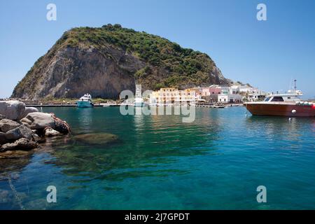 View on the picturesque Promontorio di Sant'Angelo, Ischia Island, Italy, Tyrrhenian Sea, Mediterranean sea Stock Photo