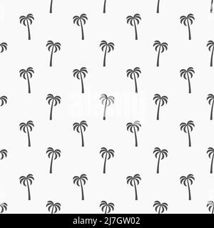 Palm trees seamless pattern. Vector illustration. Stock Vector