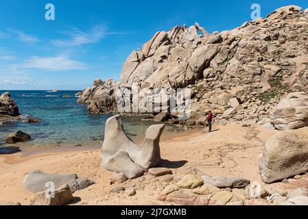 Spiaggia Cala Francese, Capo Testa, Sardinia, Italy Stock Photo